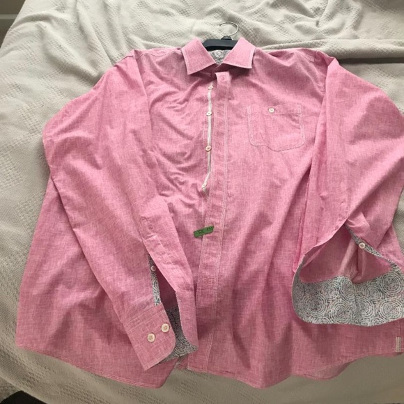Bugatchi Casual Dress Shirt - Pink, Large - Picture 1 of 3